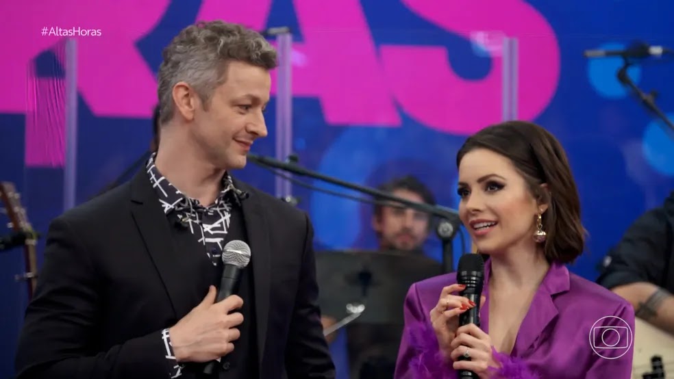 Sandy e Lucas Lima no 'Altas Horas' — Foto: Reprodução