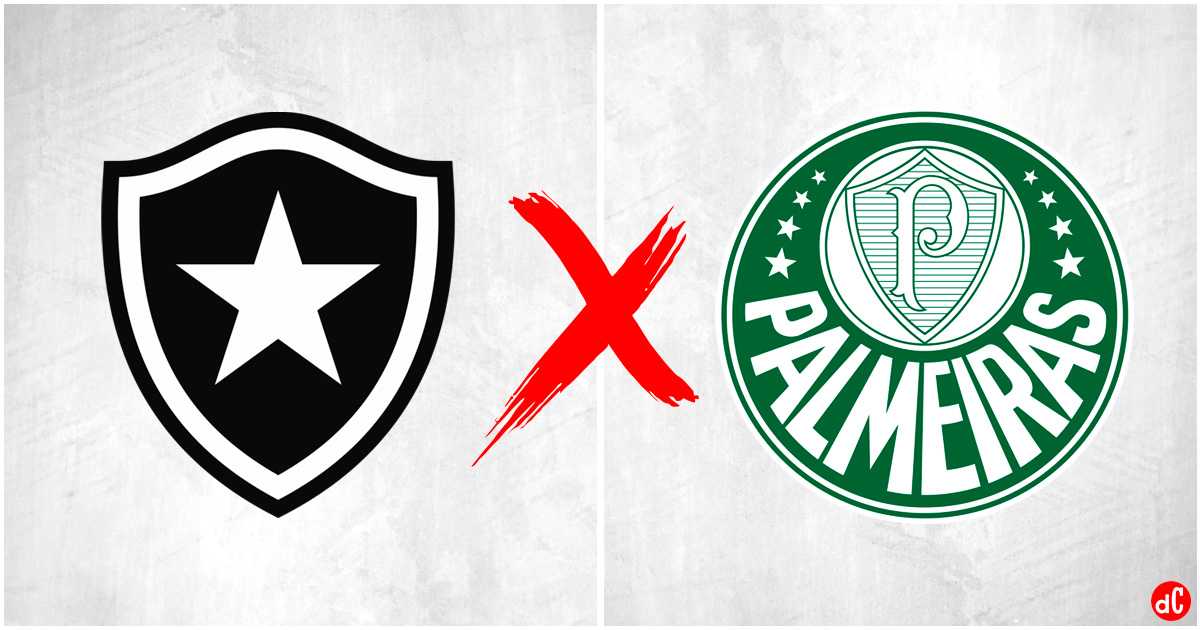 O Botafogo começa com um marcador de 3 a 0, Palmeiras vira nos acréscimos