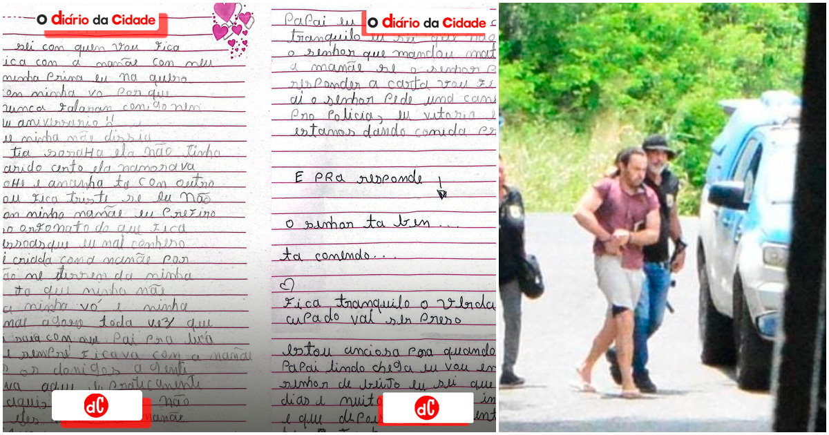 Caso Sara Mariano: A filha de Ederlan Mariano envia uma carta para dizer que não acha que ele é responsável pelo crime