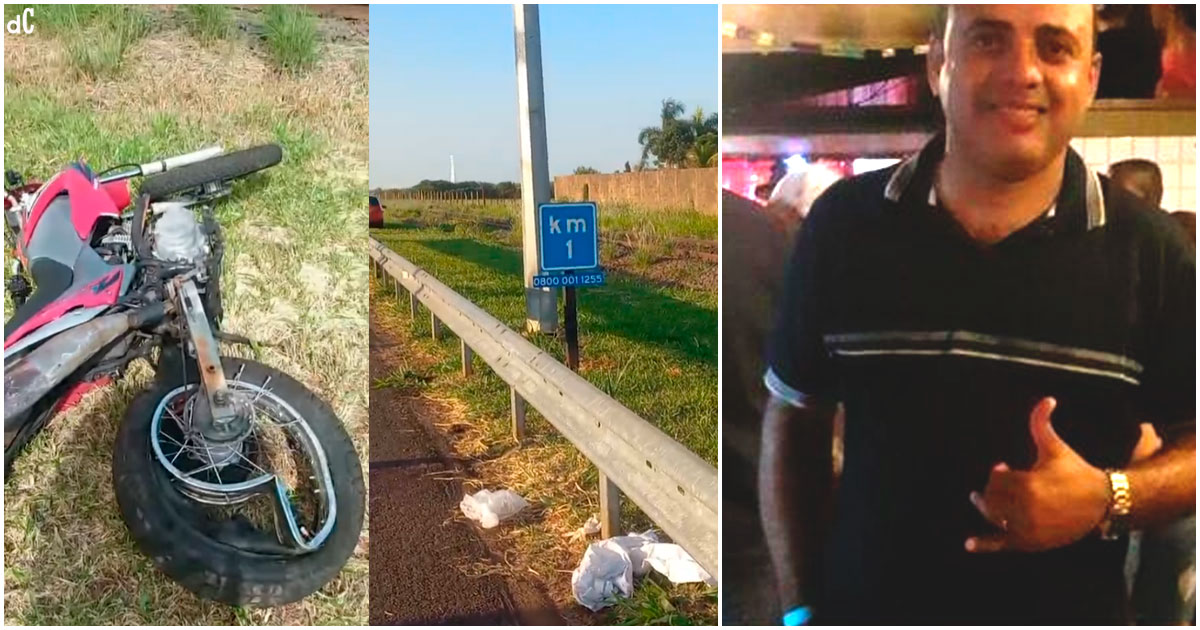 José Hildo Alves Ribeiro, motociclista de 40 anos vítima de um acidente na madrugada desta data na SP-004, vivinal entre Américo Brasiliense e Araraquara